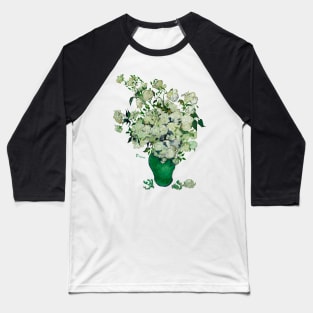 White roses by Vincent Van Gogh Baseball T-Shirt